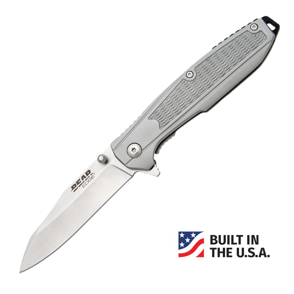 BEAR & SON 4 1/4'' STAINLESS STEEL HANDLE W/REVERSE TANTO BLADE
