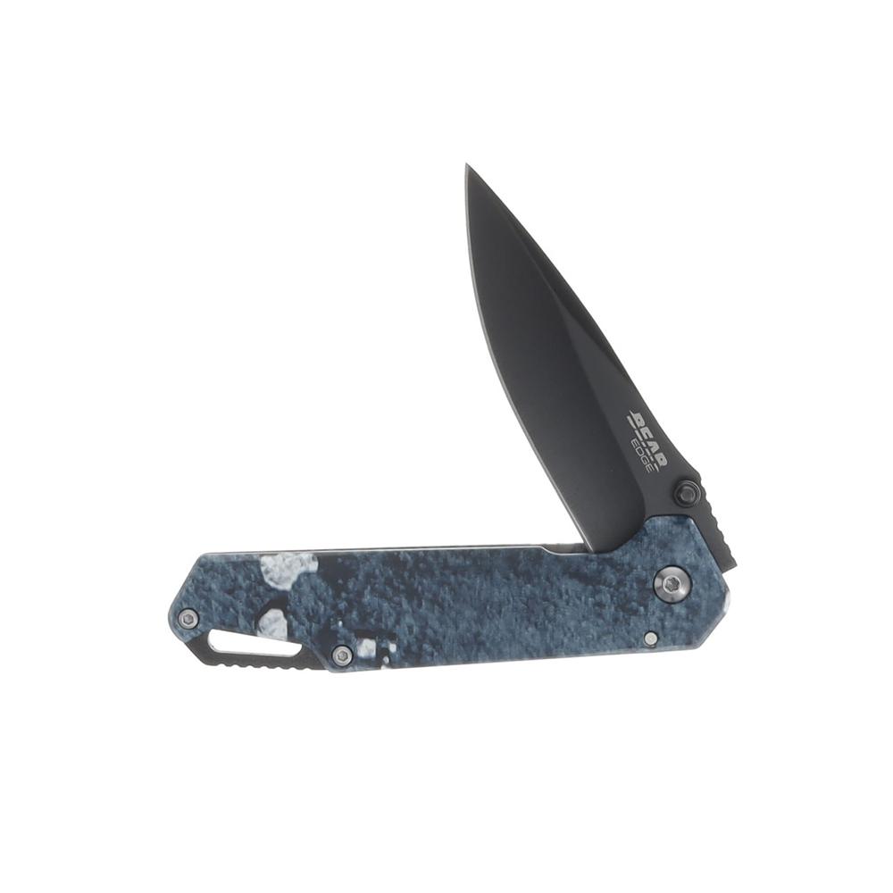 BEAR & SON FRAME LOCK FOLDER W WATERPROOF FIRESTARTER BLUE