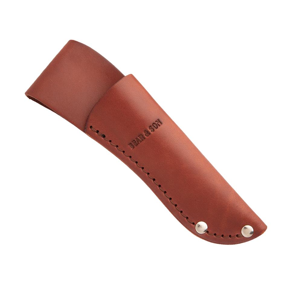 Bear & Son 6 1/2'' STAG DELRIN BIRD & TROUT KNIFE WITH LEATHER SHEATH BOX