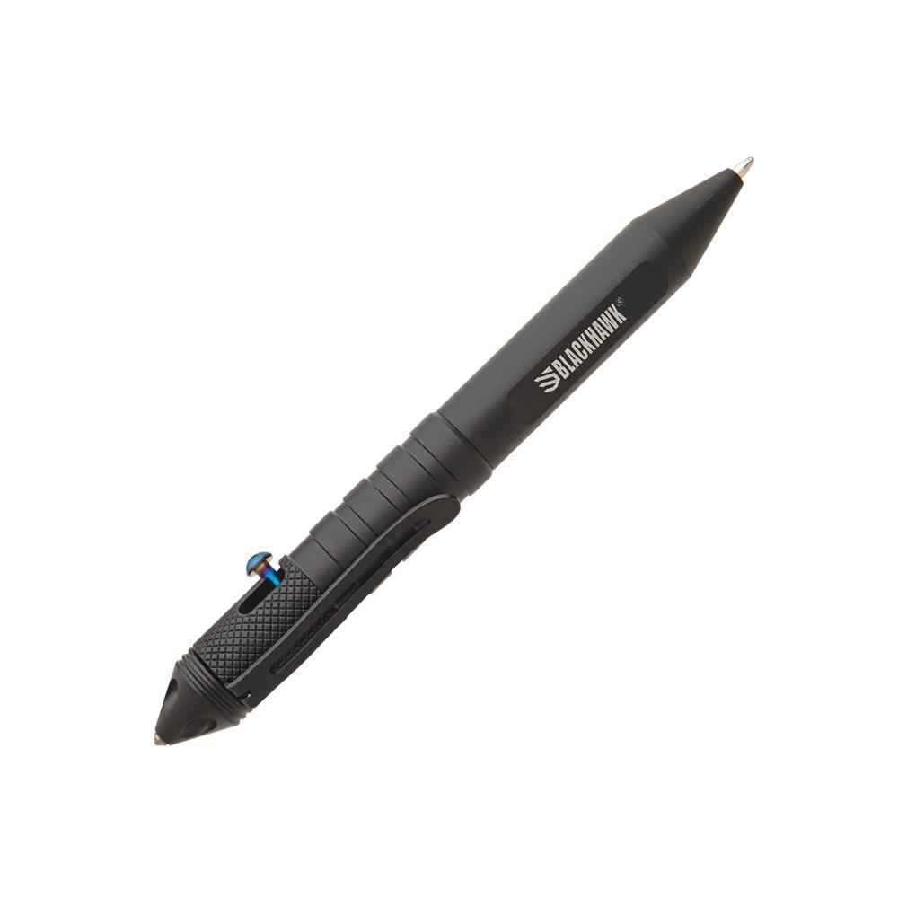 TAC PEN BLACK CNC MACHINED ALUMINUM BLUE BOLT ACTULATOR BLACK INK
