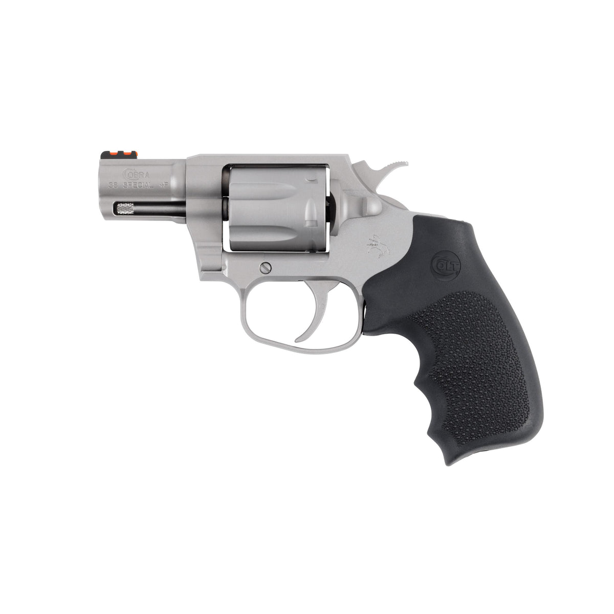 Colt Cobra Stainless 2in 38spl Enh Hogue Rbr Grp