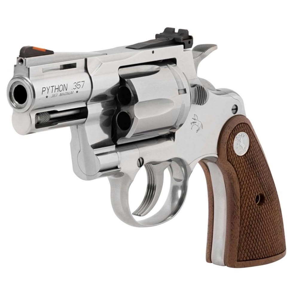 Colt Python .357 - 2.5in Historic Wood Medallion Grips