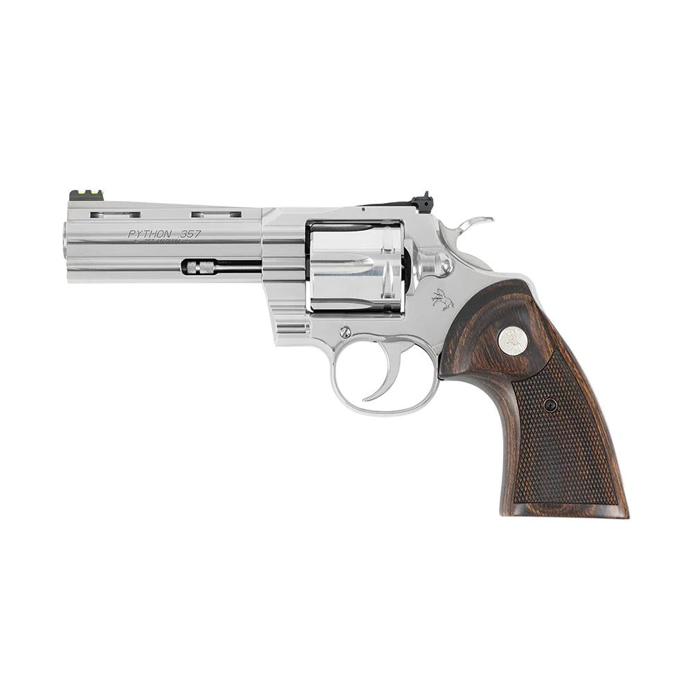 Colt Target Python 4.25in 357 Mag 6rd Stainless Walnut Medallion Grip
