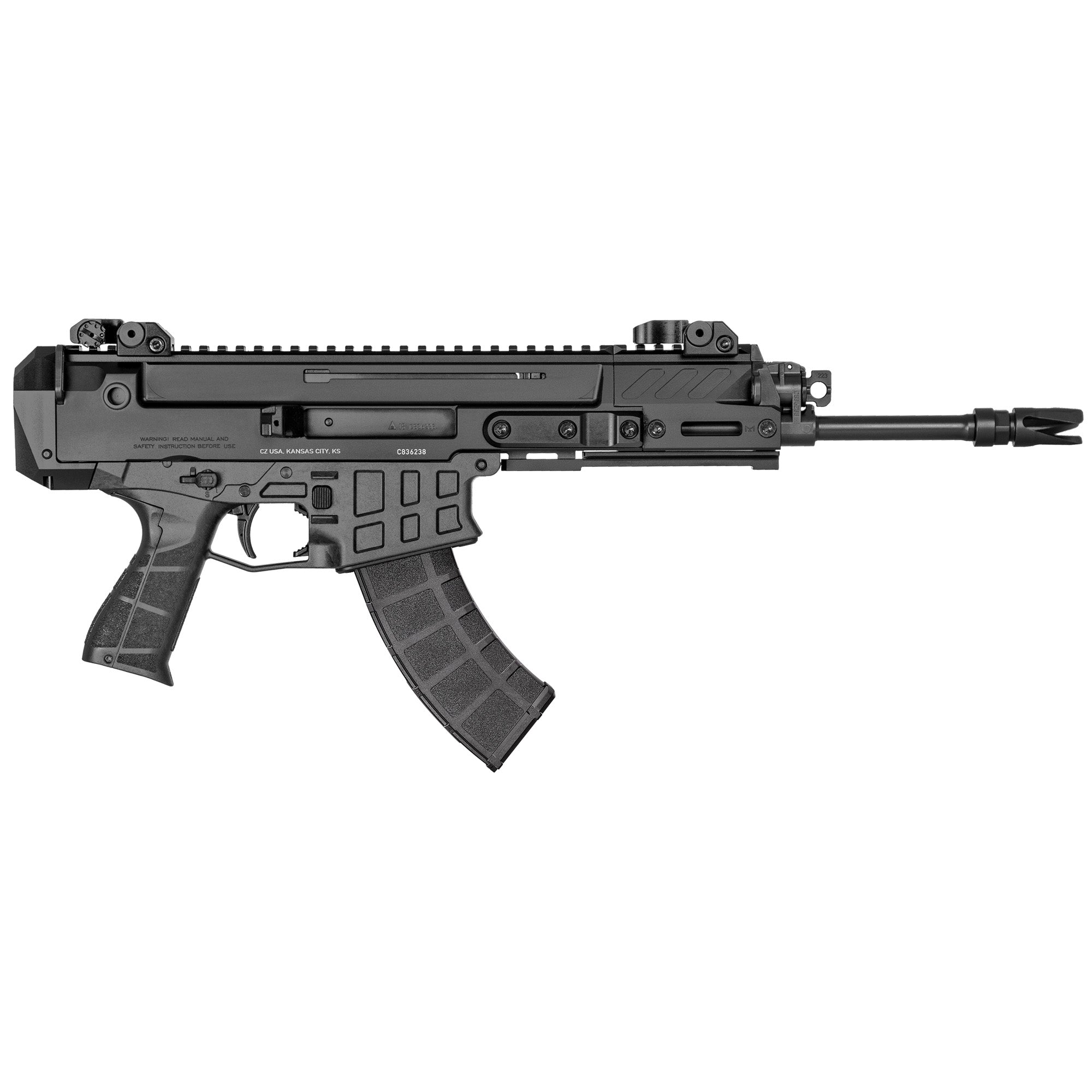 CZ CZ, BREN 2 Modular System Pistol, 7.62x39, 11.14" Barrel, Aluminum Frame