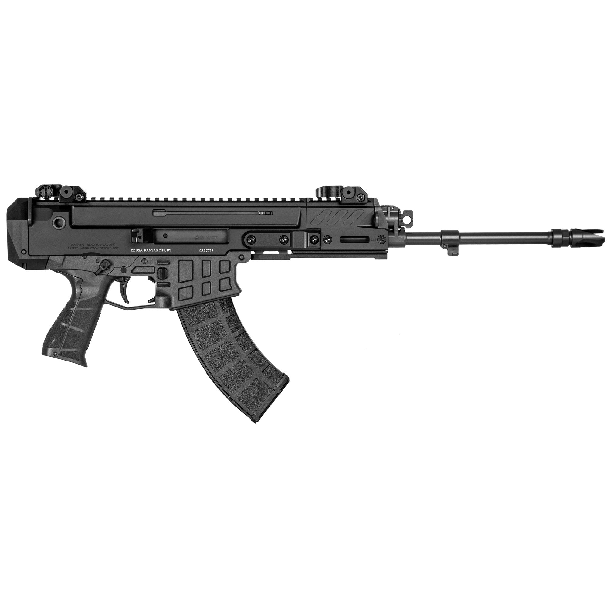 CZ CZ, BREN 2 Modular System Pistol, 7.62x39, 14.17" Barrel, Aluminum Frame