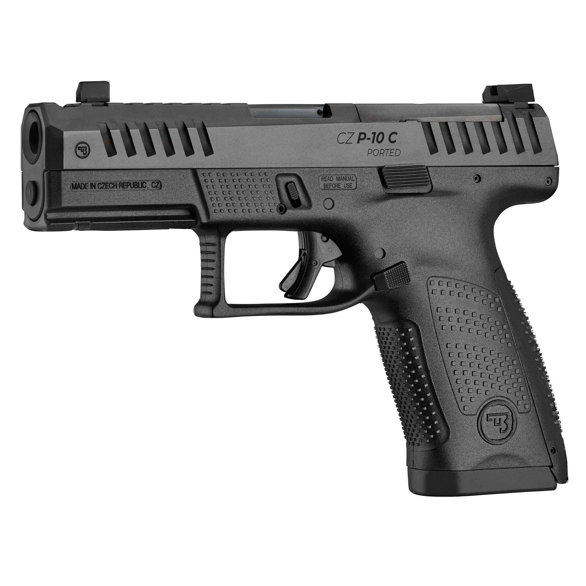 CZ P-10 C OR Ported, Semi-automatic, Striker Fired, Polymer Frame Pistol, Compact