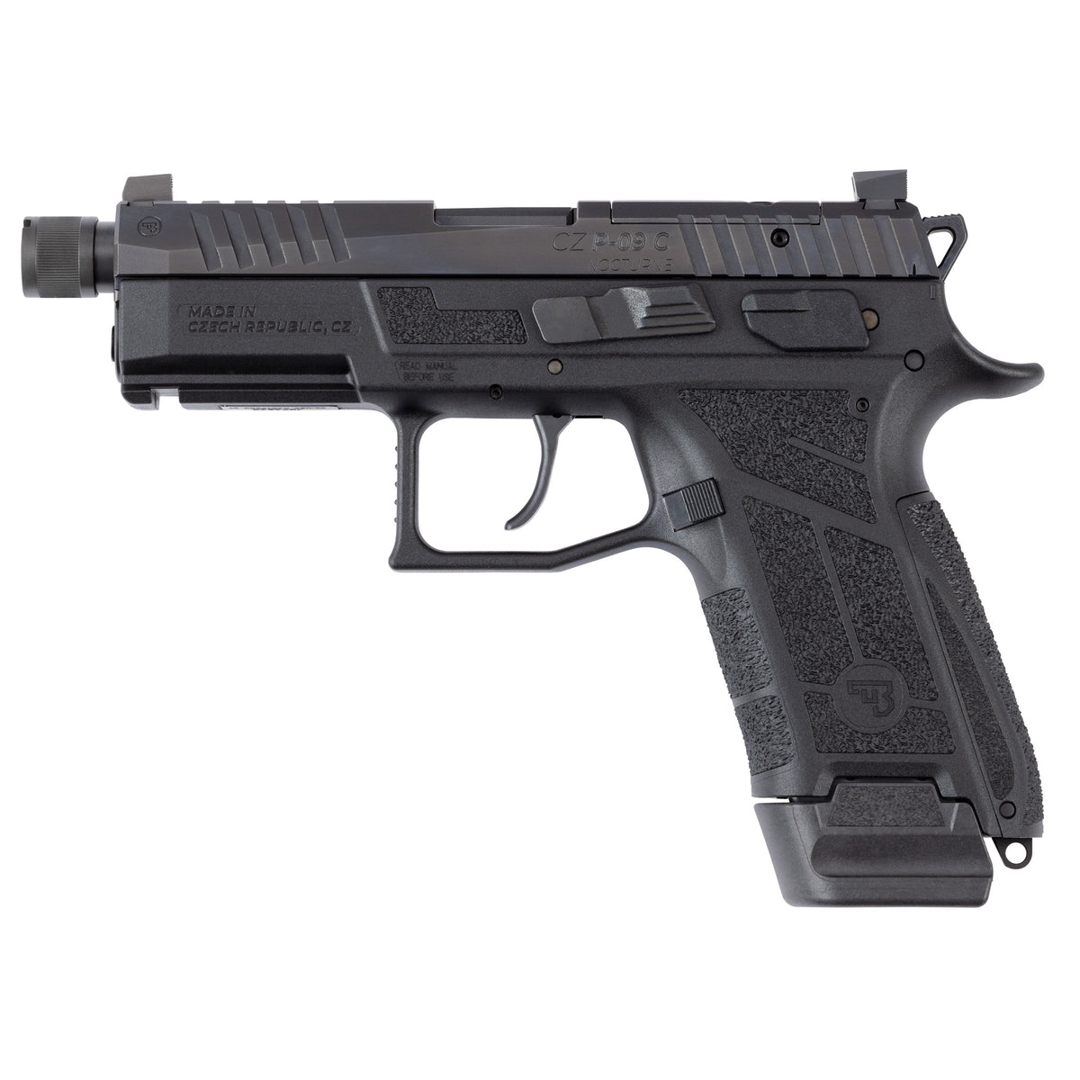 CZ P-09C Nocturne, Semi-automatic, Double Action/Single Action, Polymer Frame Pistol