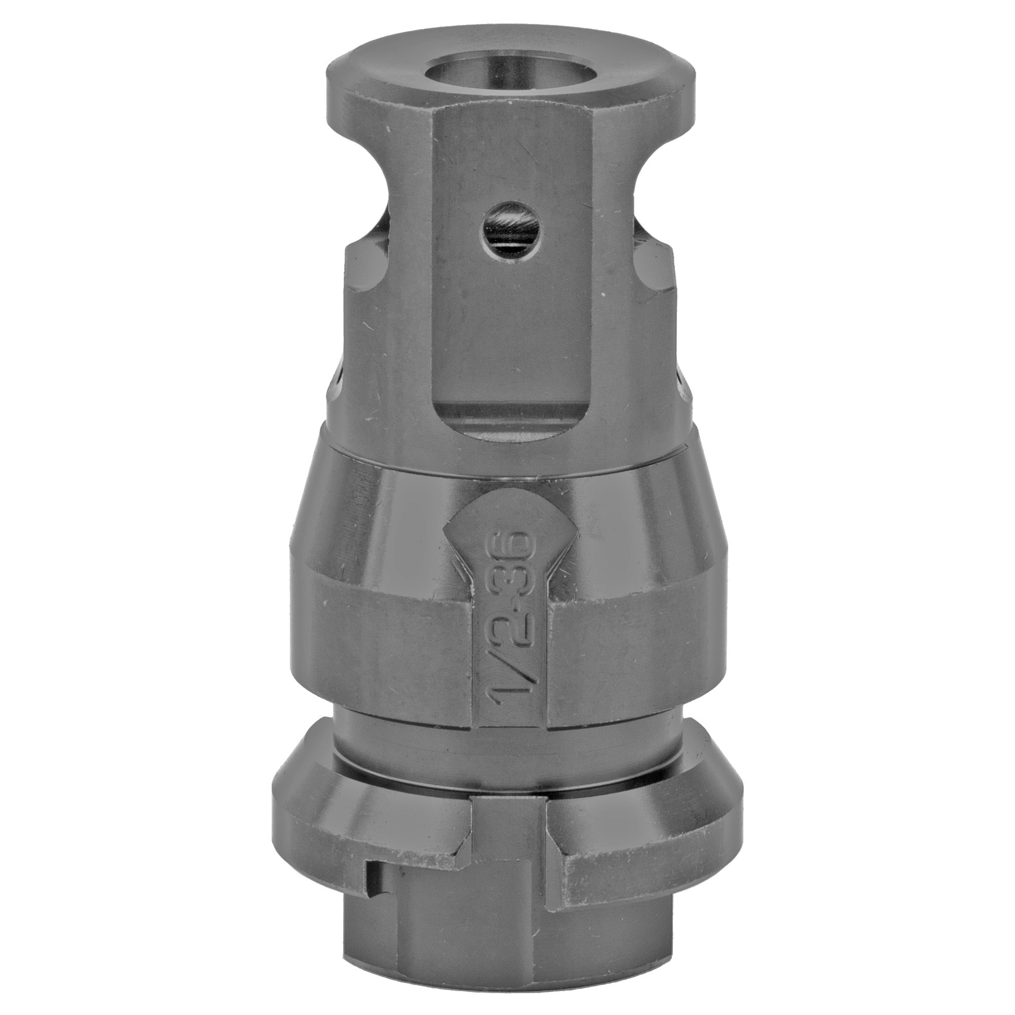 Dead Air Armament Key Mount, Muzzle Brake, Black, 1/2X36 Threads, .38 Bore