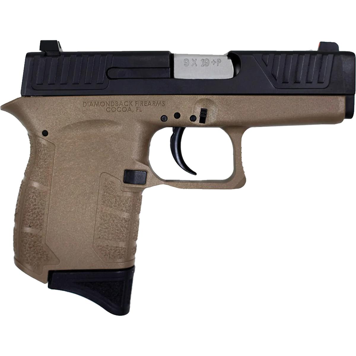 DB9 GEN IV 9MM DIAMONDBACK 6 RD W/ SS BARREL W/ SLIDE STOP FDE