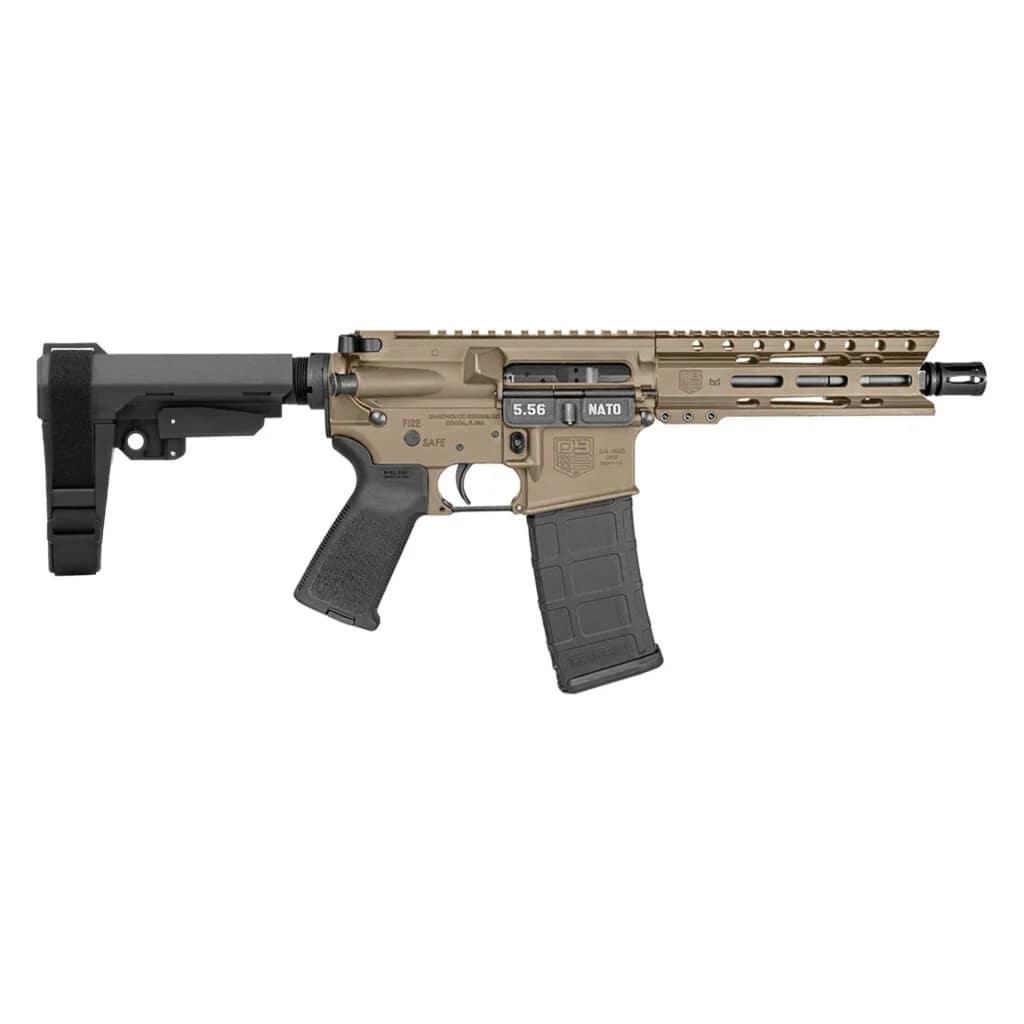 DIAMONDBACK DB15 5.56 7, 6 M-LOK RAIL, FDE,  SBA3 BRACE, 30RD MAG