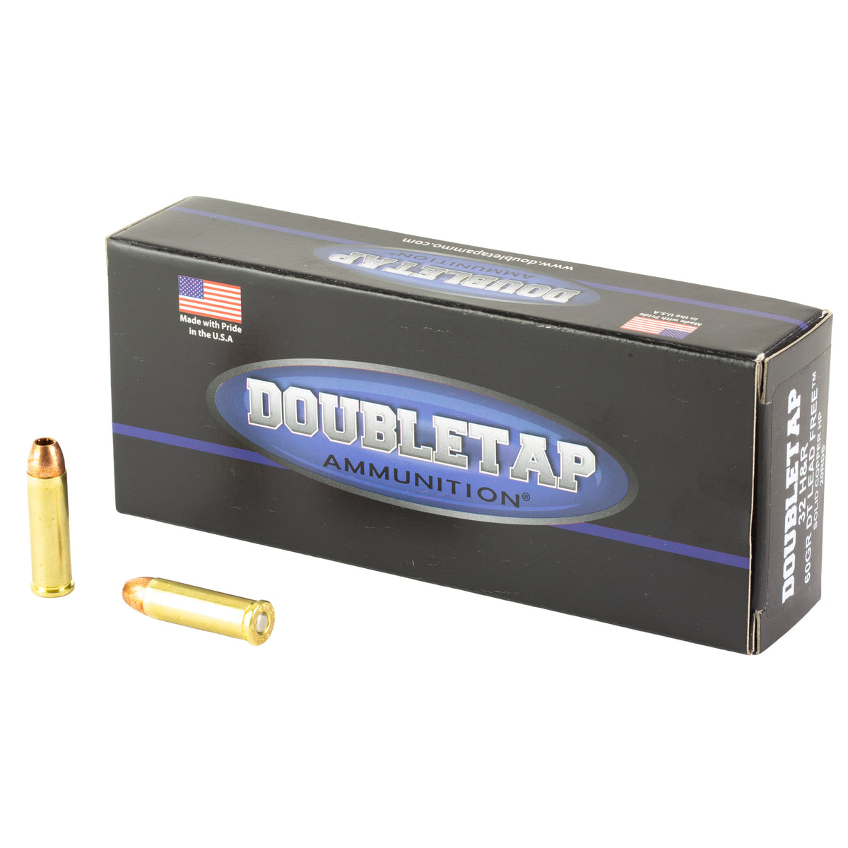 DoubleTap Ammunition Lead Free, 32 H&R, 60 Grain, Solid Copper Hollow Point, 20 Round Box