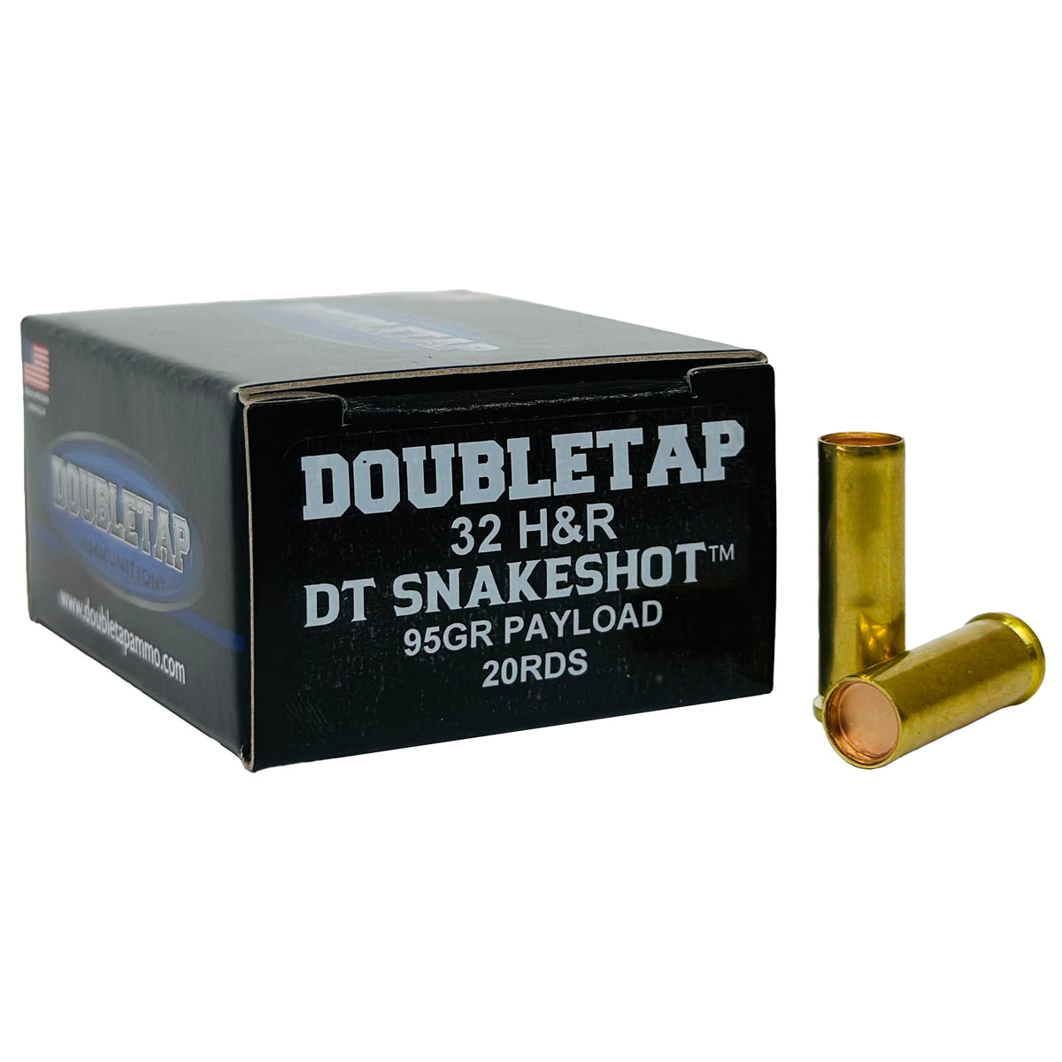 DoubleTap Ammunition SnakeShot, 32 H&R, 90 Grain, #9 Shot with Hardcast Full Wadcutter
