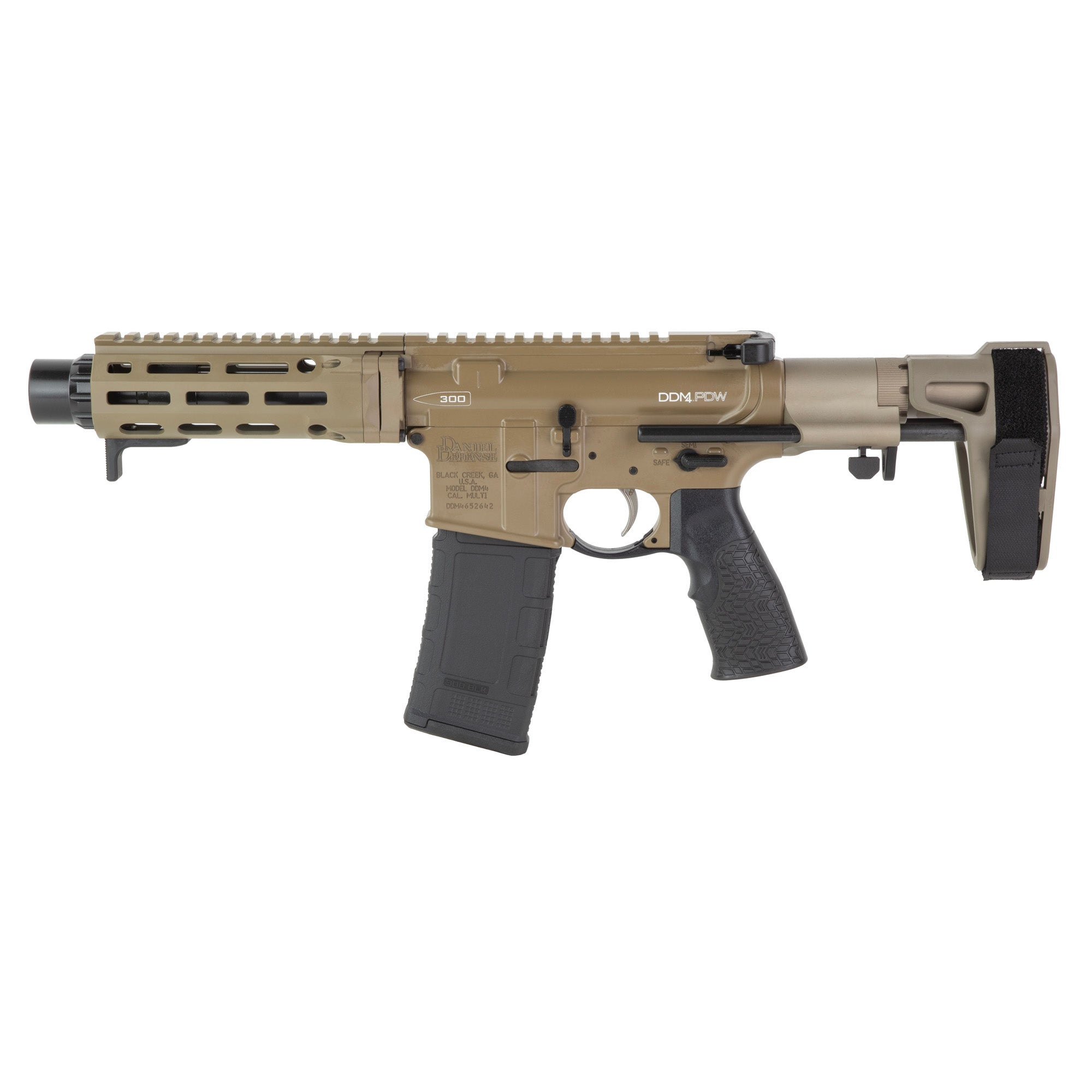 Daniel Defense DDM4 PDW, Semi-automatic Pistol, AR, 300 Blackout, 7" Barrel
