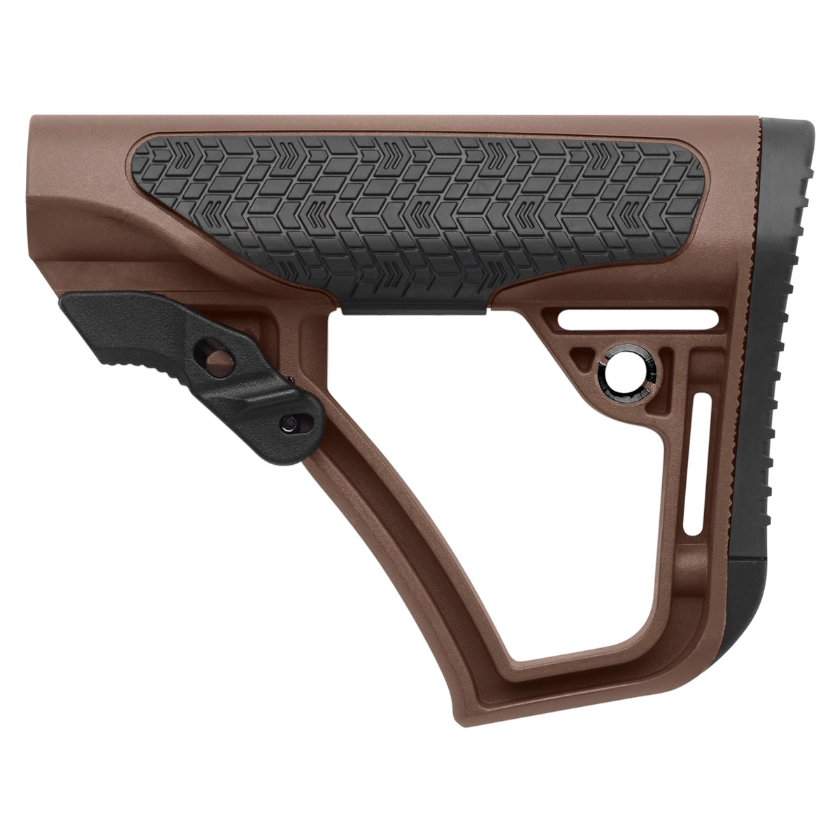 Daniel Defense Mil-Spec Collapsible Buttstock, Fits AR Rifles, Mil-Spec Brown