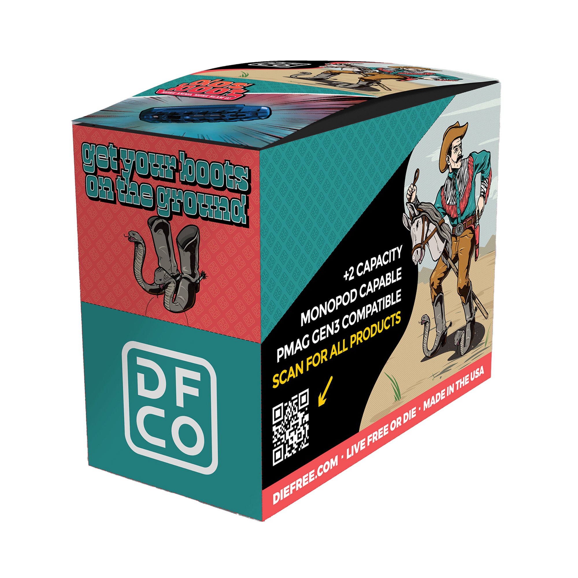 Die Free Co Dos Boot, Magazine Extension, 3 Pack, +2 Rounds