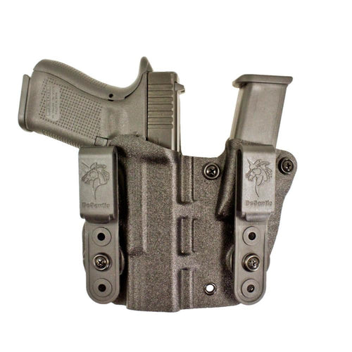 #160 PIPE HITTER APPENDIX HOLSTER W/MAG POUCH FOR GLOCK 19 KYDEX RH