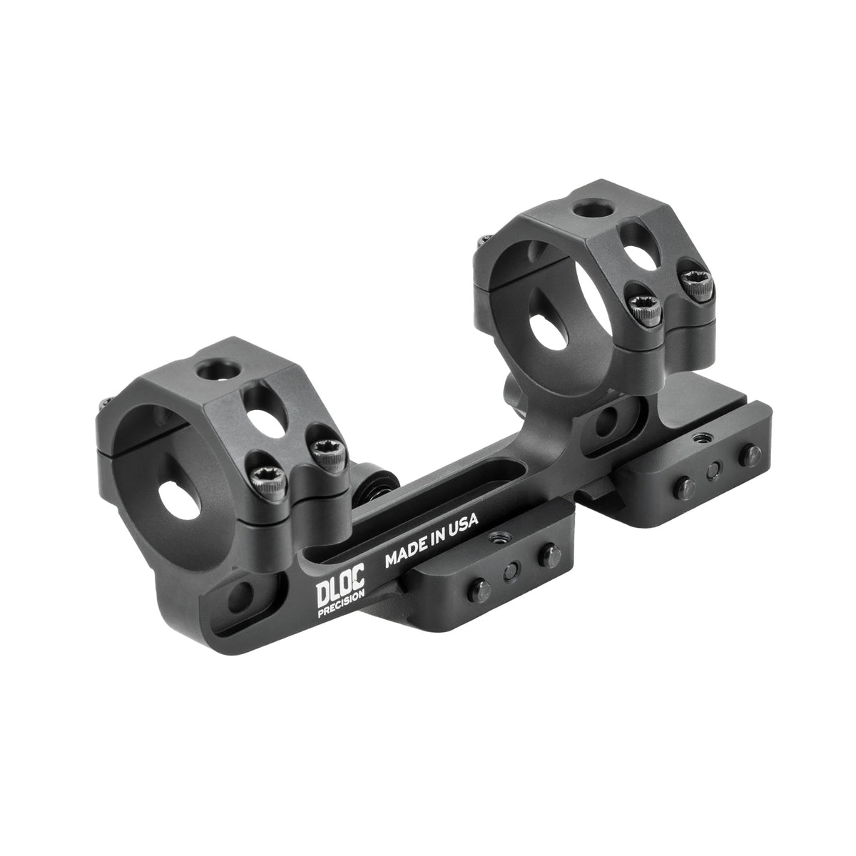 DLOC Precision Cantilever Scope Mount, 34mm, 1.63" Height, Hardcoat Anodized Finish, Black