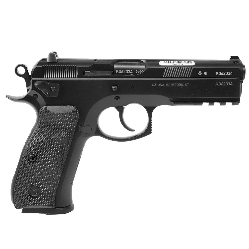 CZ 75 SP-01 TACT 50TH ELITE 9MM 10RD BLK STEL FS AMBI DECOCKER BLK RBR GRIP
