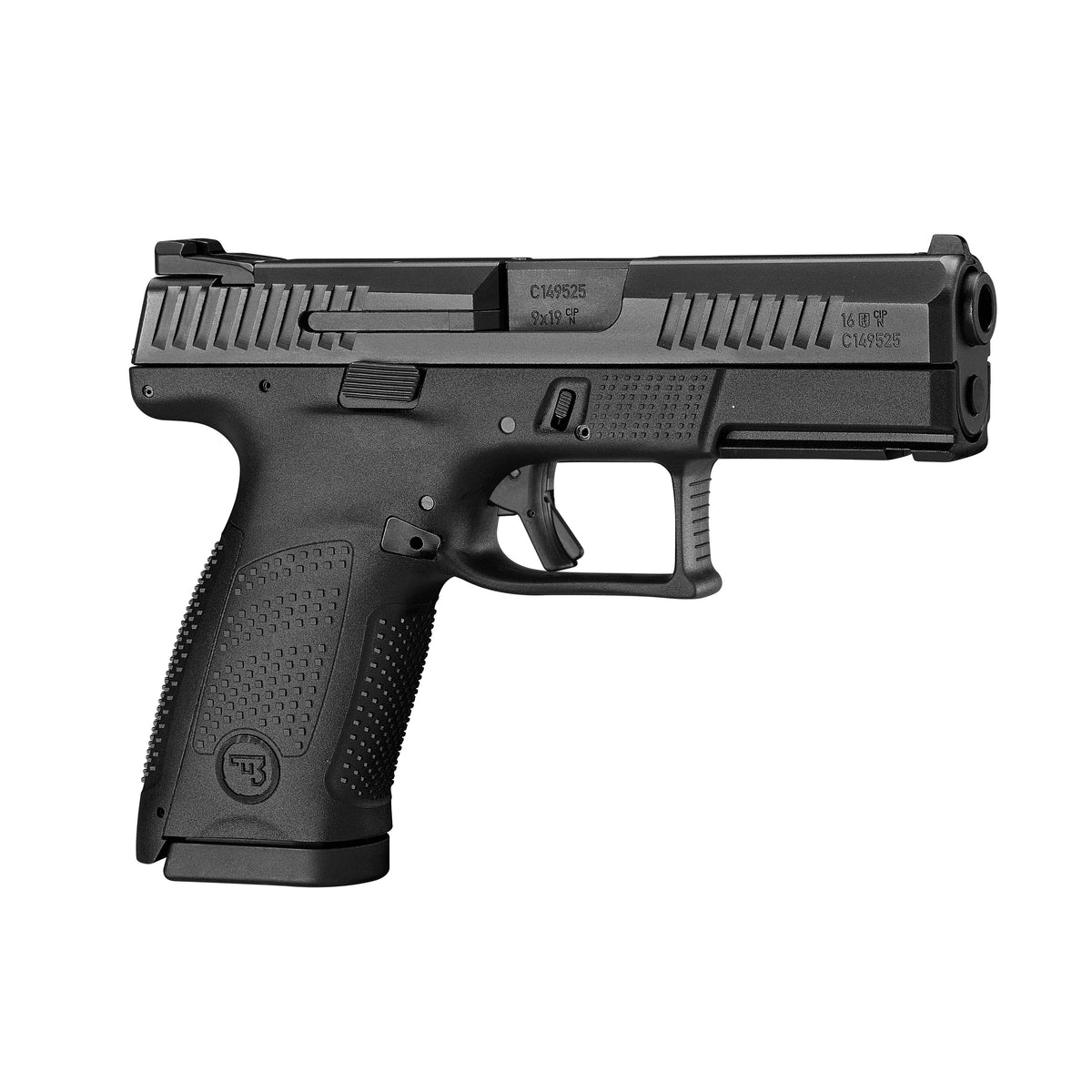 CZ P-10C 9MM 15RD BLK FIXED SIGHTS, 3 BACK STRAPS