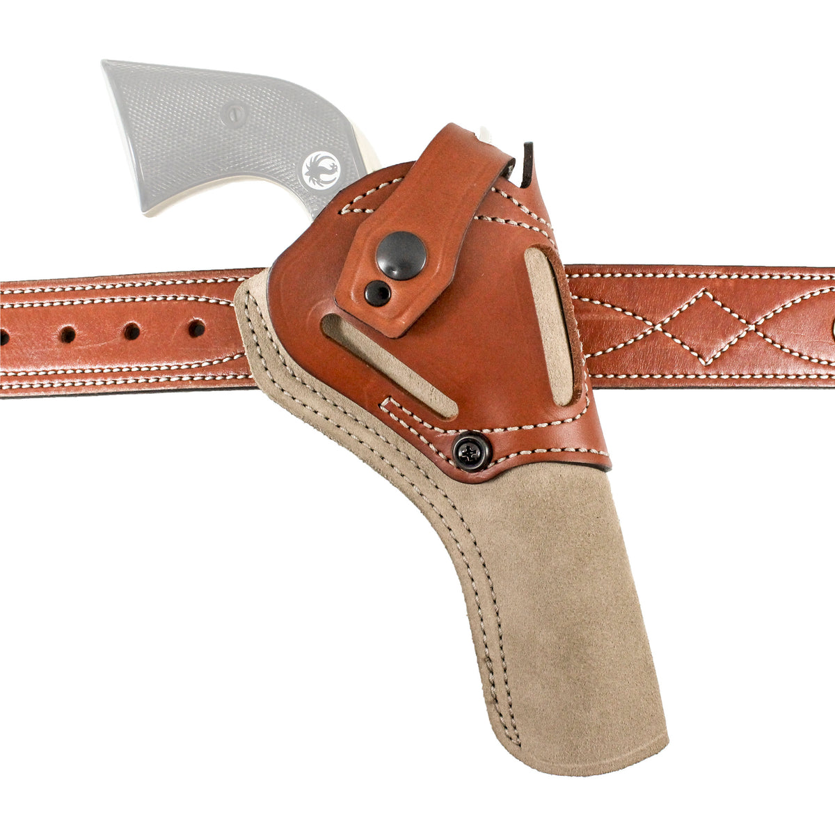 DeSantis Gunhide Wild Hog Cowboy Belt Holster, Fits Ruger Wrangler, Ambidextrous
