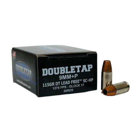 Double Tap 9mm+P 115gr DT LEAD FREE SC-HP 20rds Ammunition