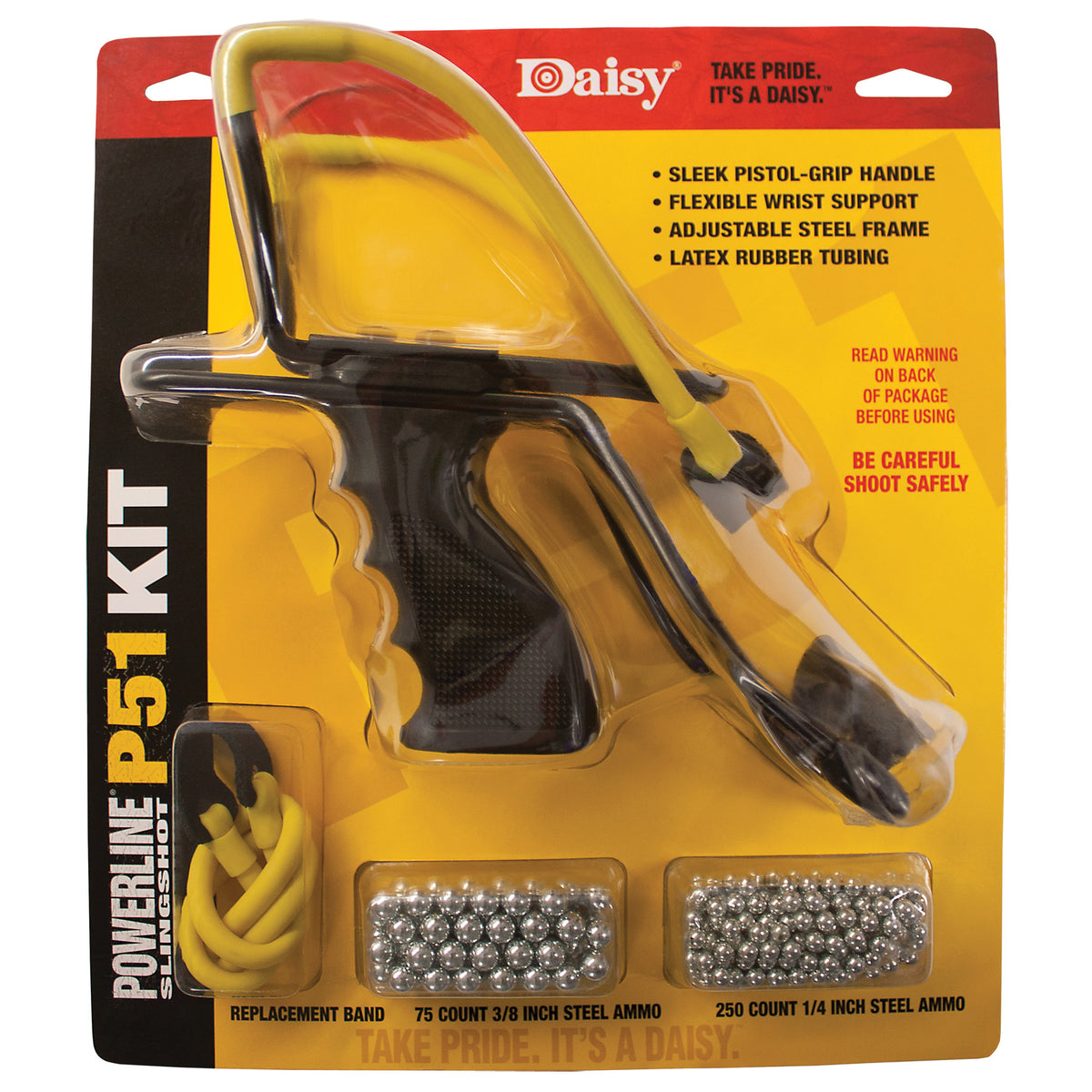 Daisy P51 Slingshot, Wrist Support, Includes Sling Shot, Replacement Band