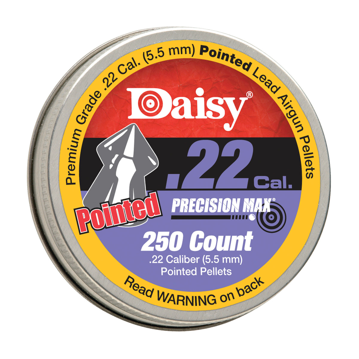 Daisy PrecisionMax Pointed, .22 Cal, 250 per Tin