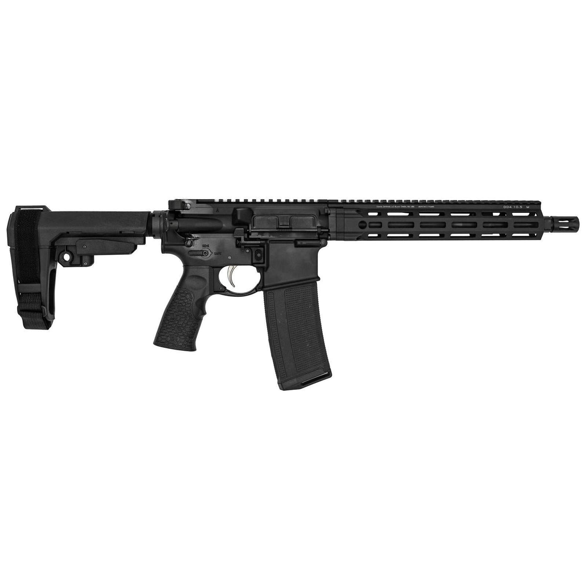 DD4P PISTOL SEMI 11.5''Brl 5.56 1:7 DD4 10.5'' M-LOK BLK SBA3 BRACE