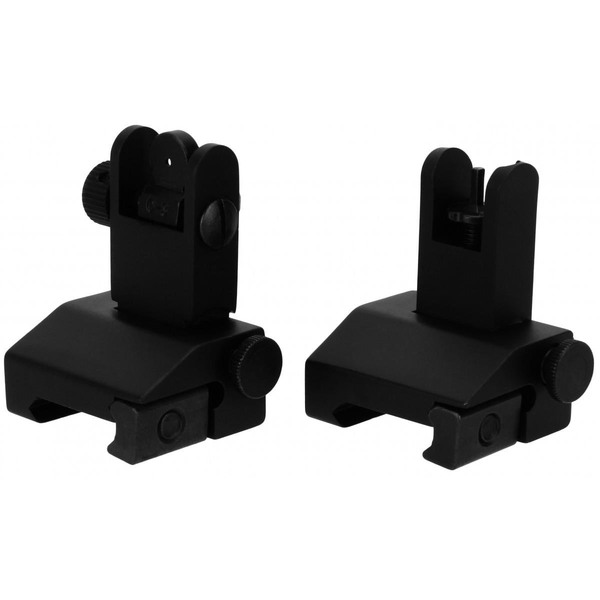 AR Front & Rear Same Plane/Low Pro Pop Up Iron Sights w/Dual