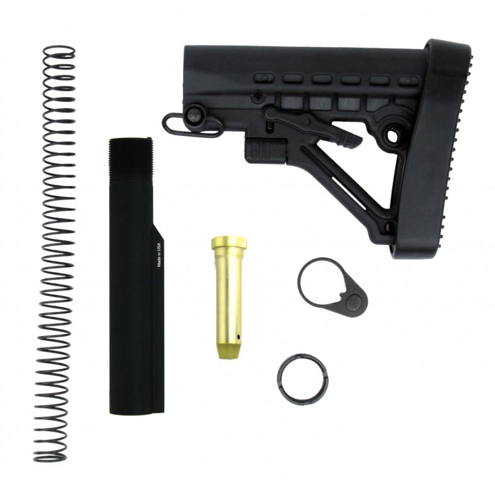 AR15 Mil Spec Buffer Tube Kit W/6 Position Stock w/QD Attach