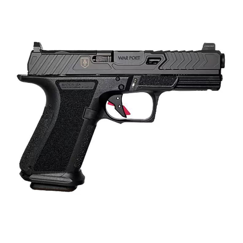 MR920 9mm Blk Frm WAR POET Ed Fltd Unthrd Blk SS Rod Grn Trit 1D