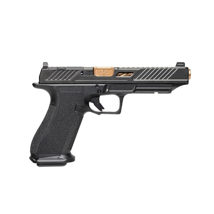 DR920L  9mm 17rd Elite Slide Optic Black  Spiral Unthreaded Barrel Bronze