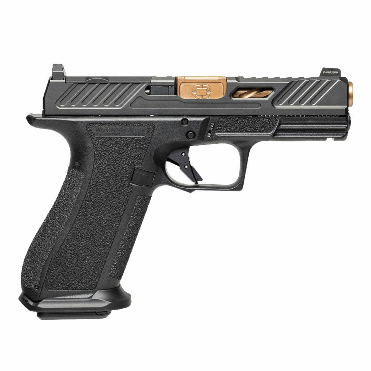 XR920 9mm Black Frame, Elite Slide Optic Black, Spiral Unthreaded Brl Bronz