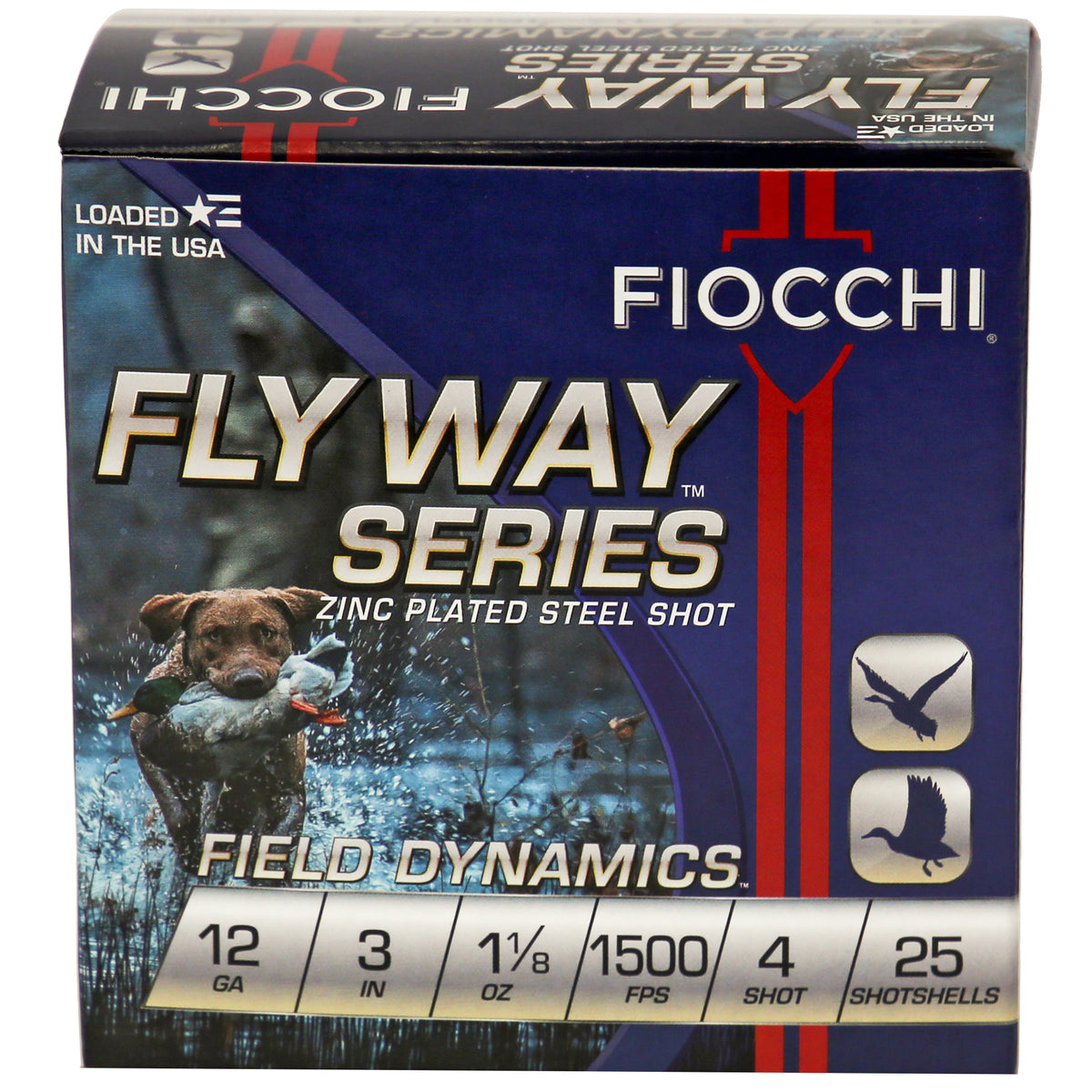 Fiocchi Ammunition Flyway Steel, 12 Gauge, 3", #4, Steel Shot