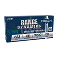 Fiocchi Ammunition Range Dynamics, 223 Remington, 45 Grain, Frangible, 20 Round Box