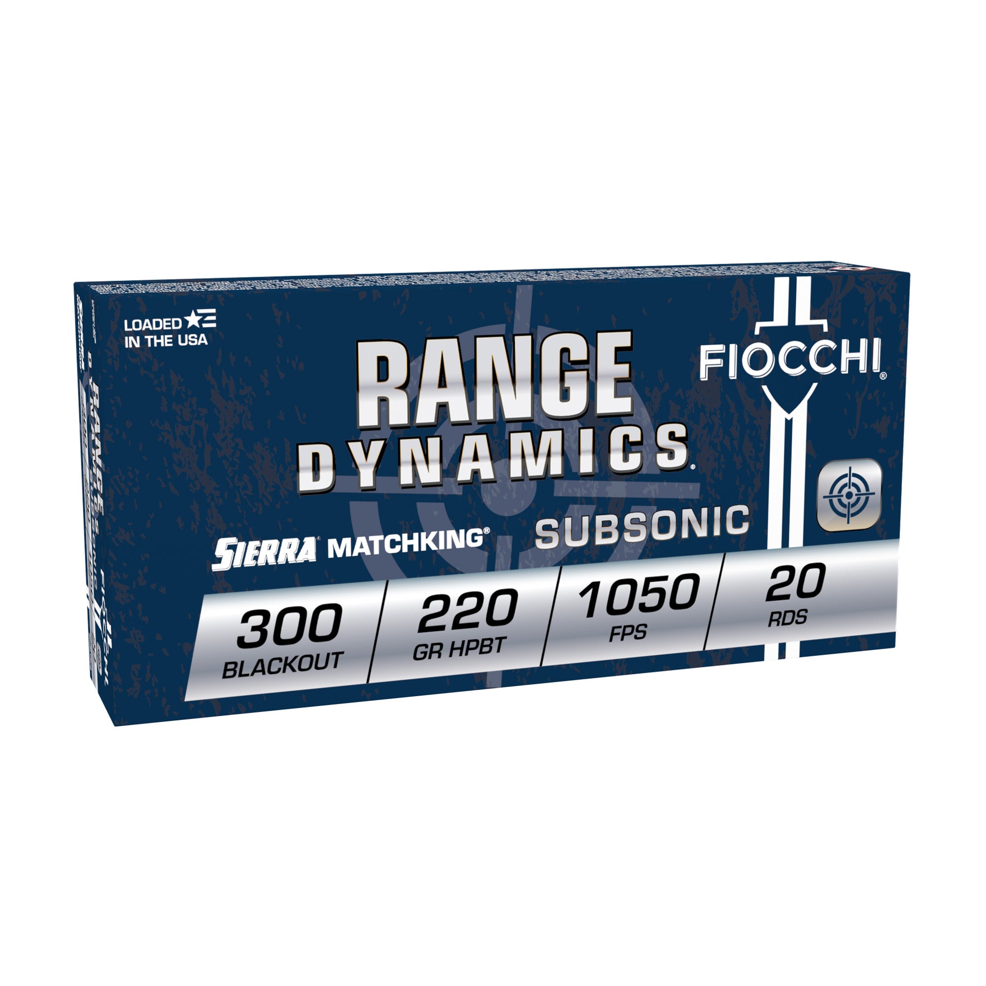 Fiocchi Ammunition Range Dynamics, 300 Blackout, 220 Grain, Subsonic