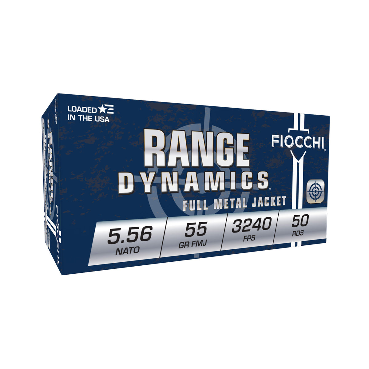 Fiocchi Ammunition Rifle, 5.56 NATO, 55 Grain, Full Metal Jacket Boat Tail, M193
