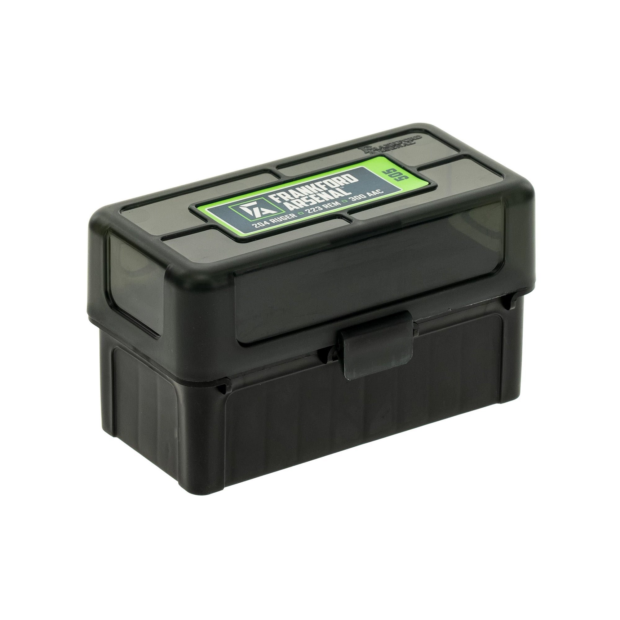 Frankford Arsenal Hinge-Top Ammo Box, 505, 50 Rounds, Fits 17 Remington