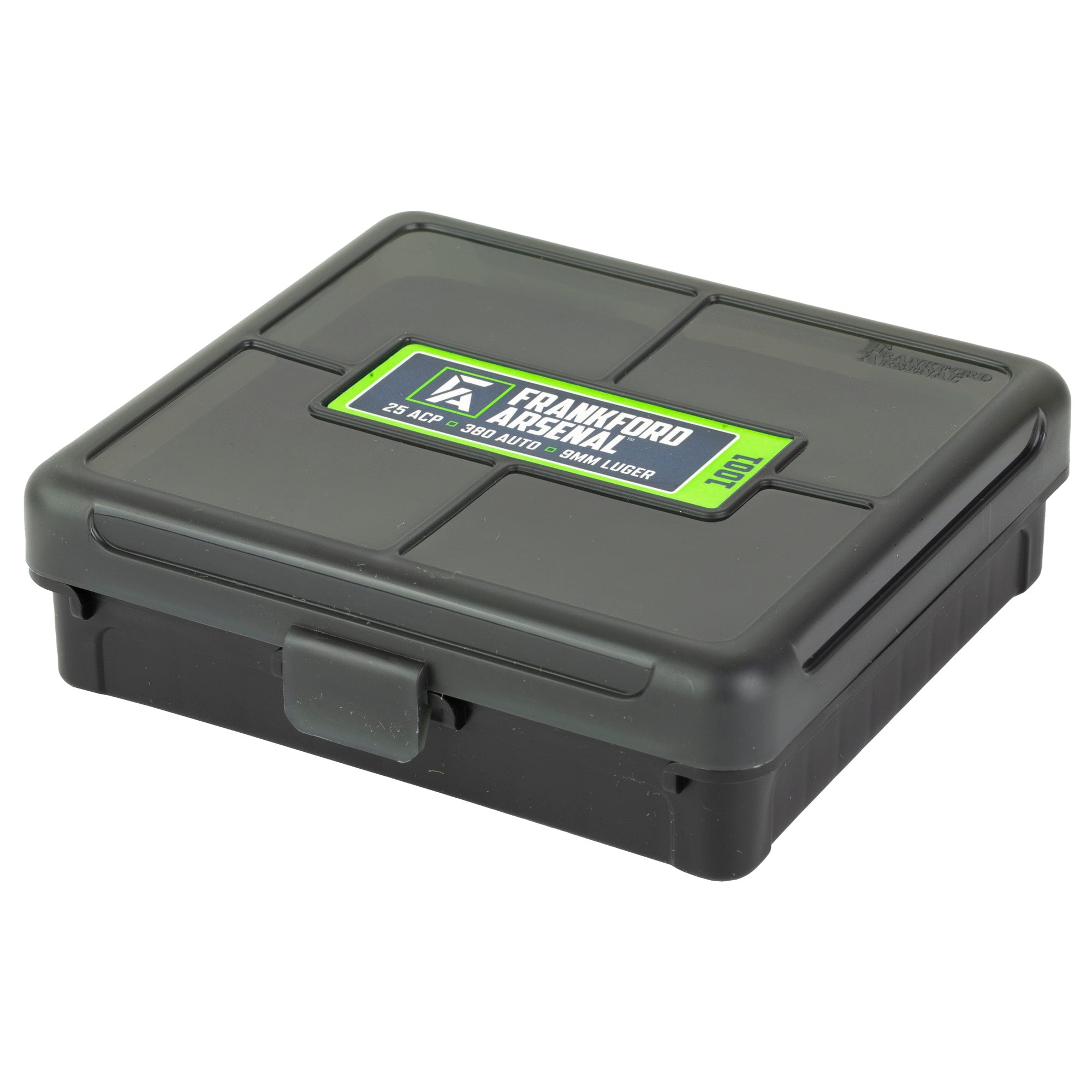 Frankford Arsenal Hinge-Top Ammo Box, 1001, 100 Rounds, Fits 32ACP, 380 Auto and 9MM
