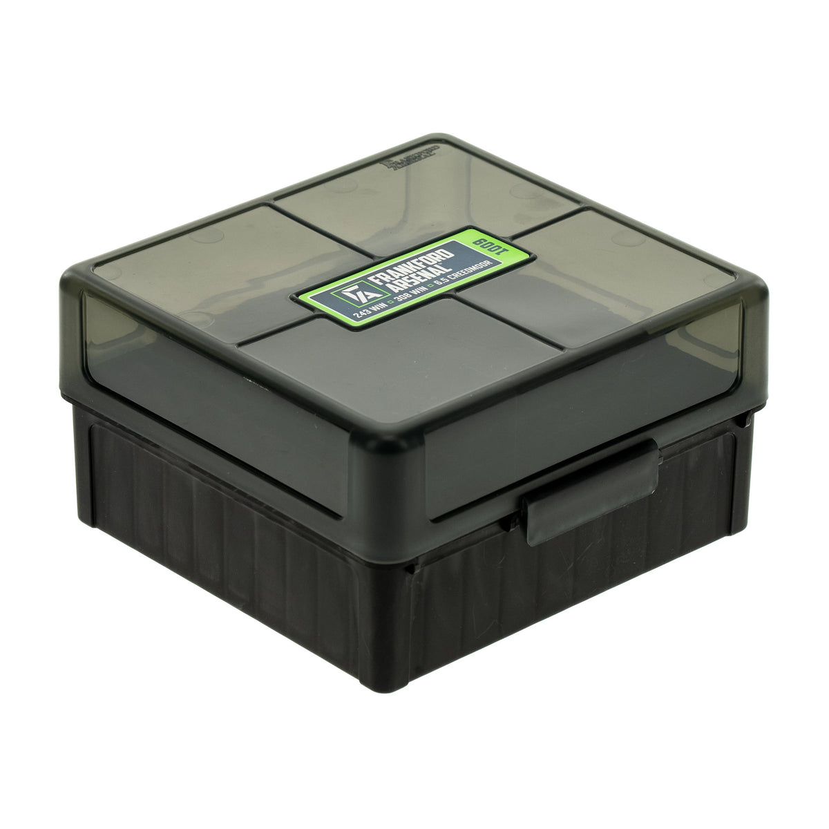 Frankford Arsenal Hinge-Top Ammo Box, 1009, 100 Rounds, Fits 22-250 Remington