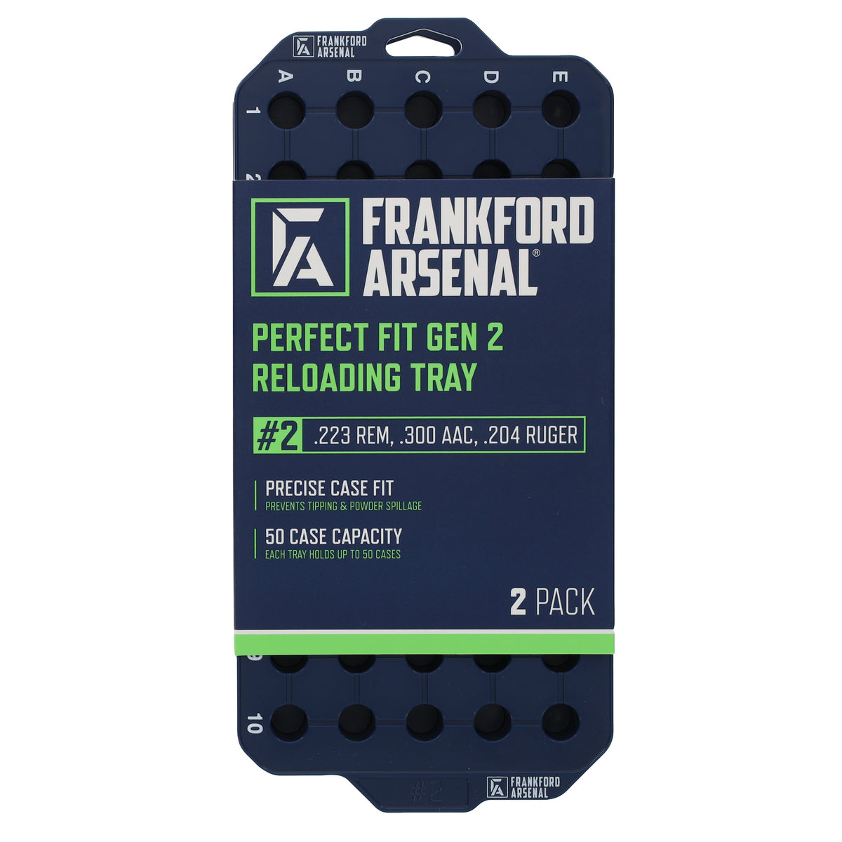 Frankford Arsenal Perfect Fit Tray, Style 5, Reloading Tray, Fits 308/6.5 Creedmoor, Blue