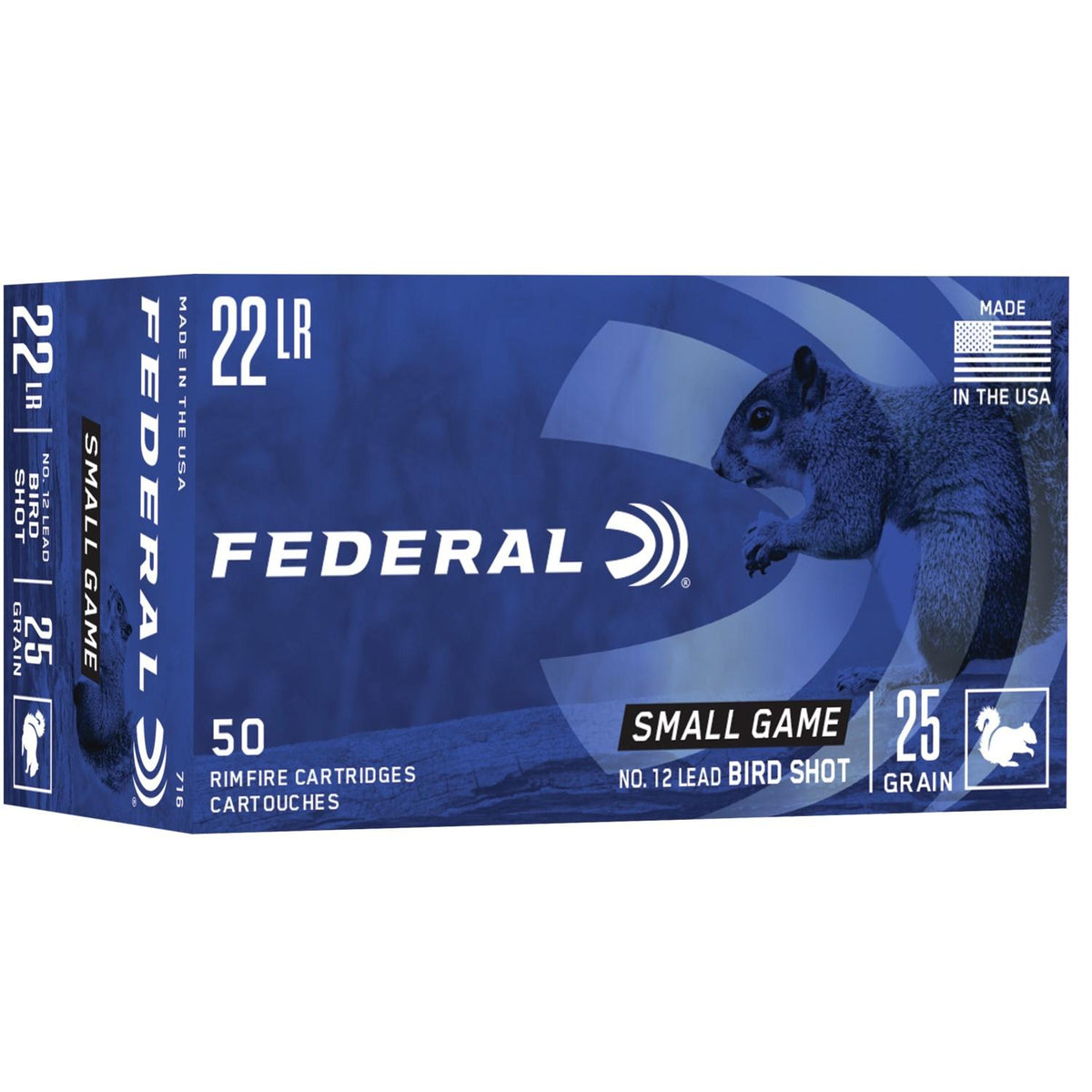 FEDERAL 22 LR NO. 10 LEAD BIRD SHOT GAME-SHOK AMMO 50RD