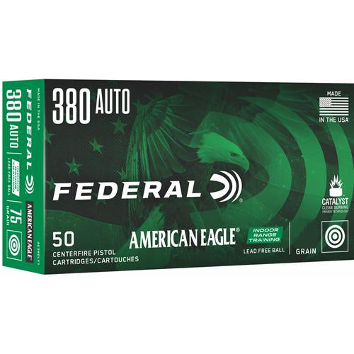 FEDERAL 380 AUTO 75GR LEAD FREE BALL AMMO 50RD
