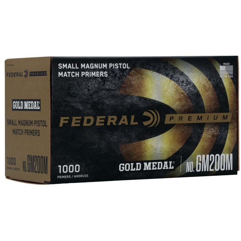 FEDERAL PREMIUM GOLD MEDAL MATCH CENTERFIRE SMALL MAG PISTOL PRIMER 1000CT