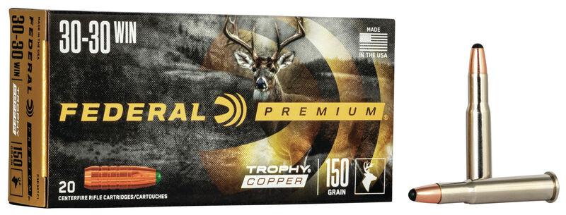 FEDERAL 30-30 WIN 150GR TROPHY COPPER AMMO 20RD