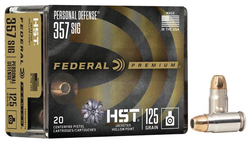 FEDERAL 357 SIG 125GR HST JHP AMMO 20RD