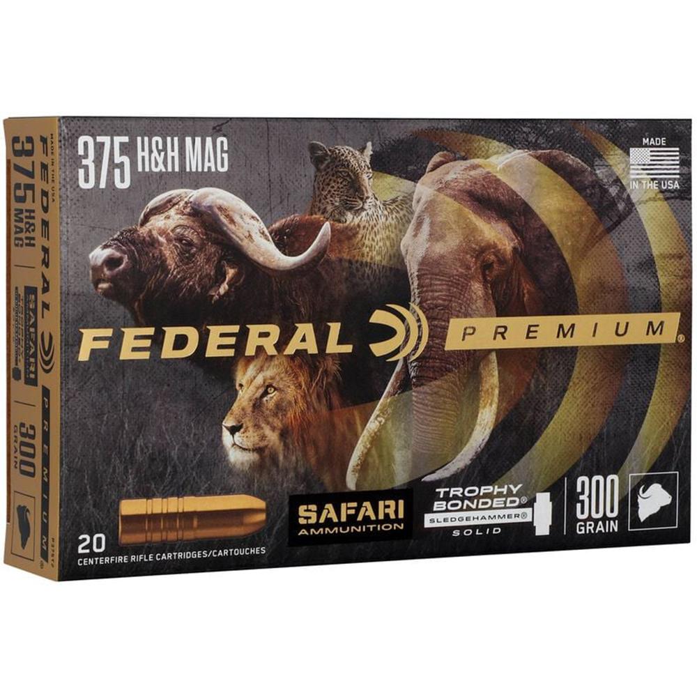 FEDERAL 375 H&H MAG 300GR TROPHY SLEDGEHAMMER AMMO 20RD