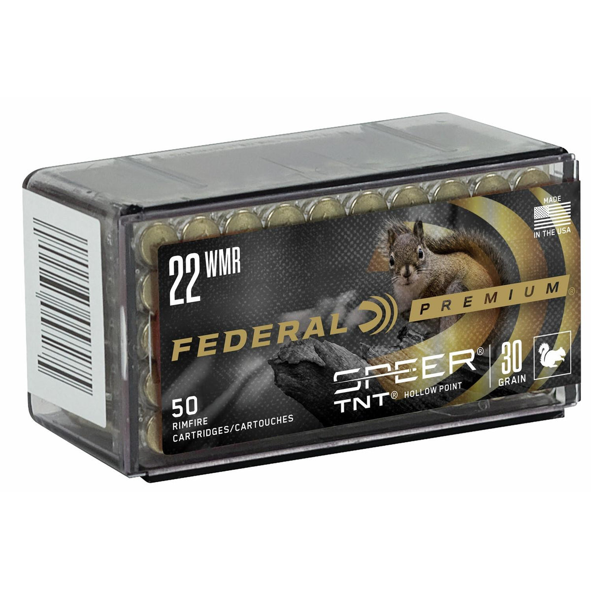FEDERAL 22 MAGNUM 30GR SPEER TNT - JHP V-SHOK AMMO 50RD
