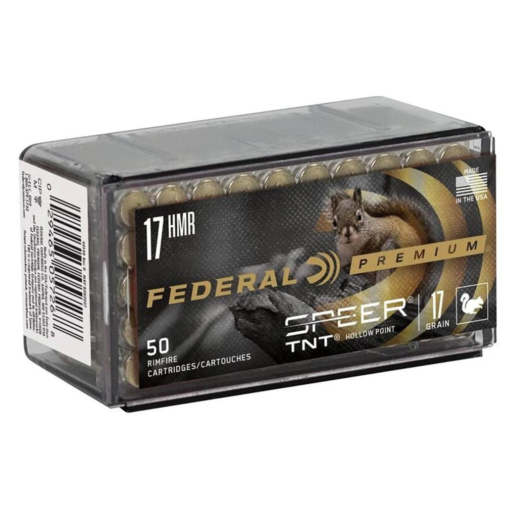 FEDERAL 17 HMR 17GR SPEER TNT V-SHOK AMMO 50RD