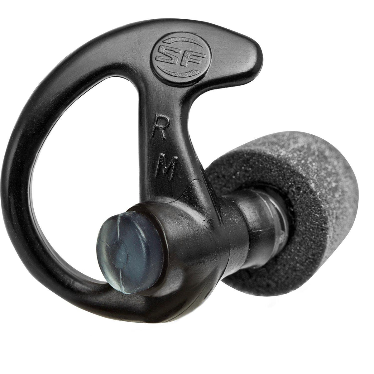 COMPLY FOAM TIPPED  FULL BLOCK EARPLUGS  MEDIUM  1 PAIR  BLACK